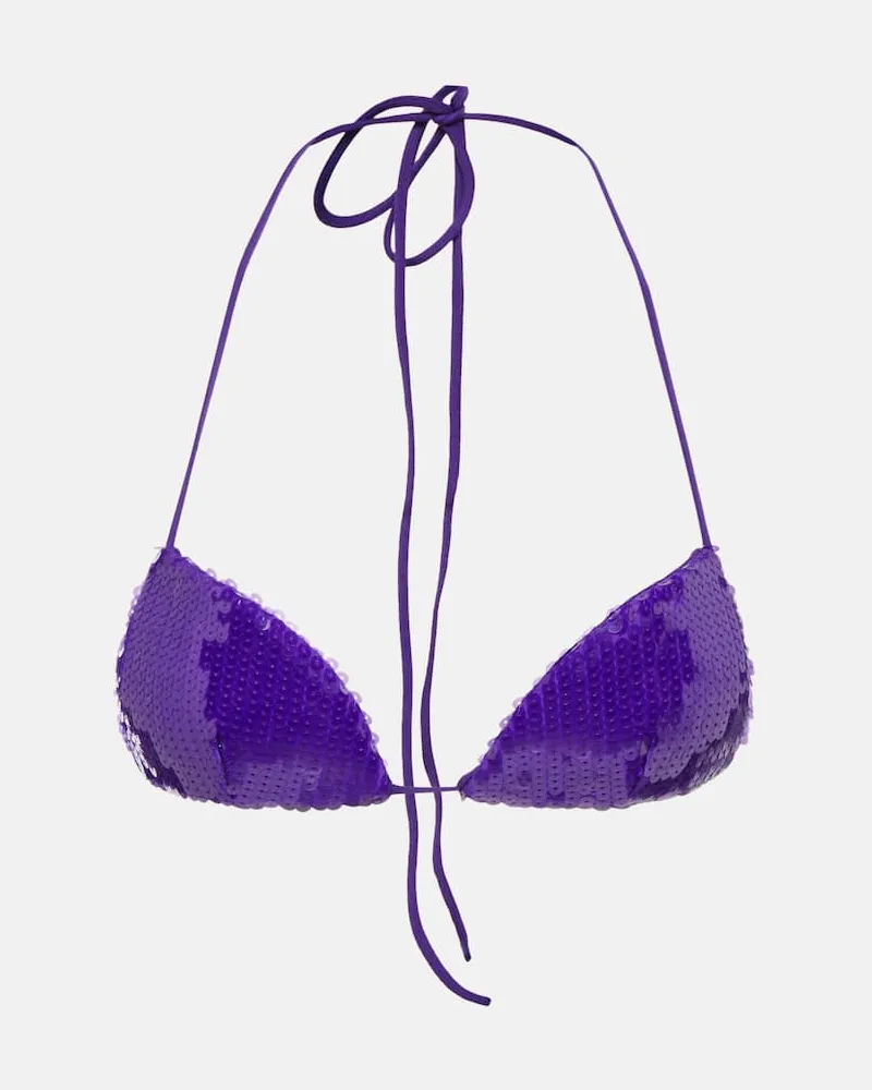 LaQuan Smith BH mit Pailletten Violett
