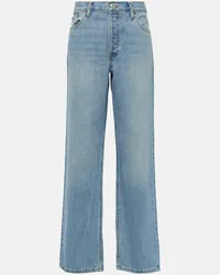 RE/DONE Mid-Rise Straight Jeans Blau