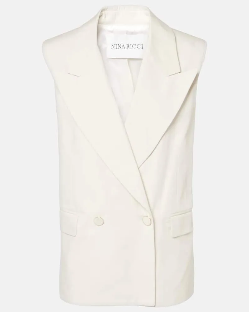 Nina Ricci Weste aus Baumwoll-Canvas Weiß