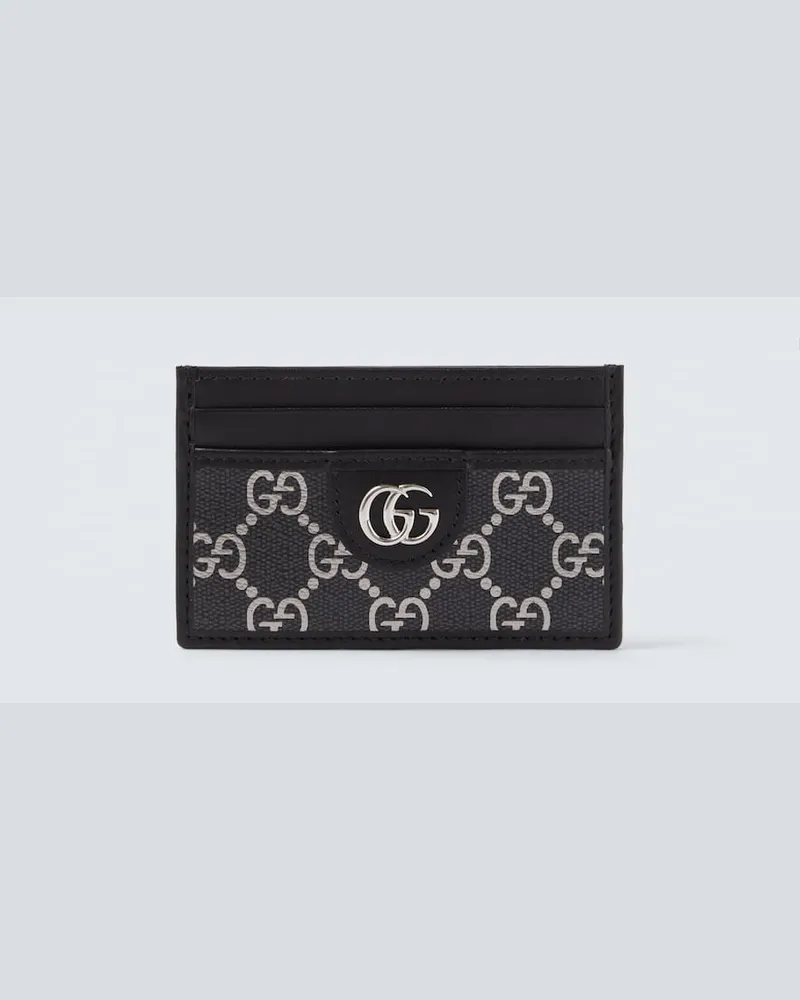 Gucci Kartenetui GG mit Leder Schwarz