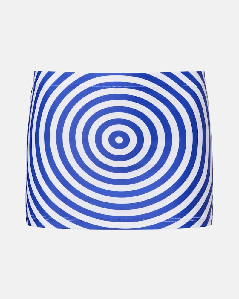 Jean Paul Gaultier Bedruckter Minirock aus Jersey Blau