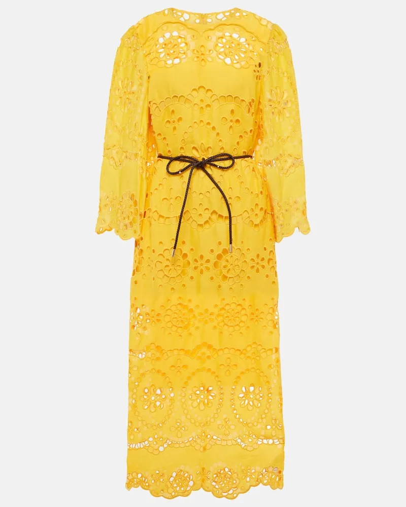 Zimmermann Midikleid Pop Gelb