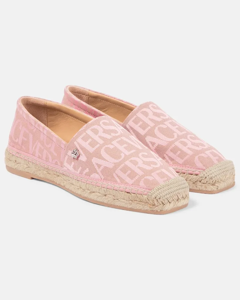 Versace Espadrilles Versace Allover aus Canvas Rosa