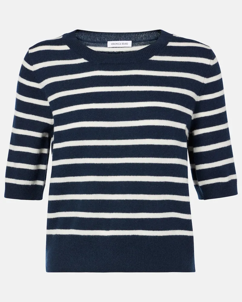 Veronica Beard Pullover Shana aus Kaschmir Blau