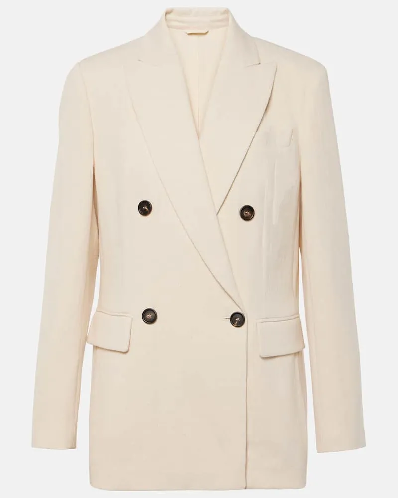 Brunello Cucinelli Blazer aus einem Baumwollgemisch Neutral