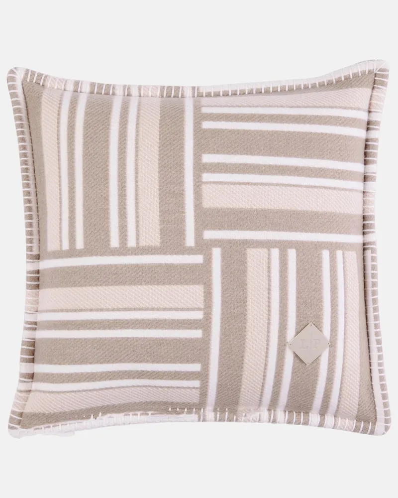 Loro Piana Kissen aus Wolle und Kaschmir Beige