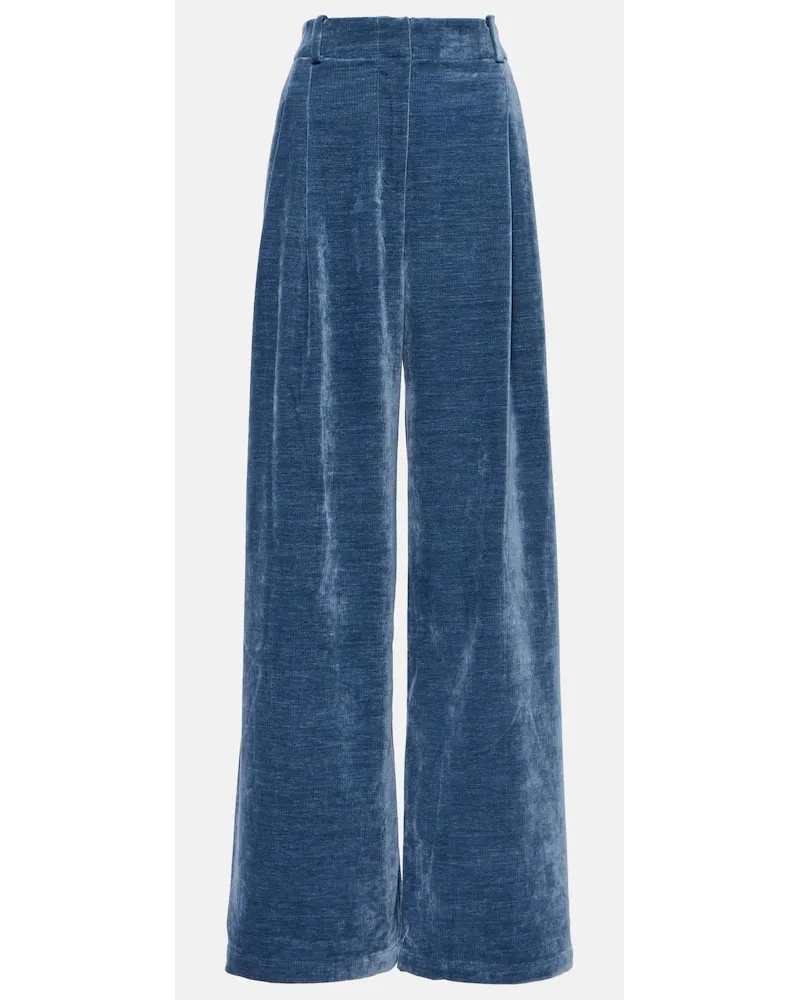 Proenza Schouler White Label Weite Hose Aria aus Chenille Blau