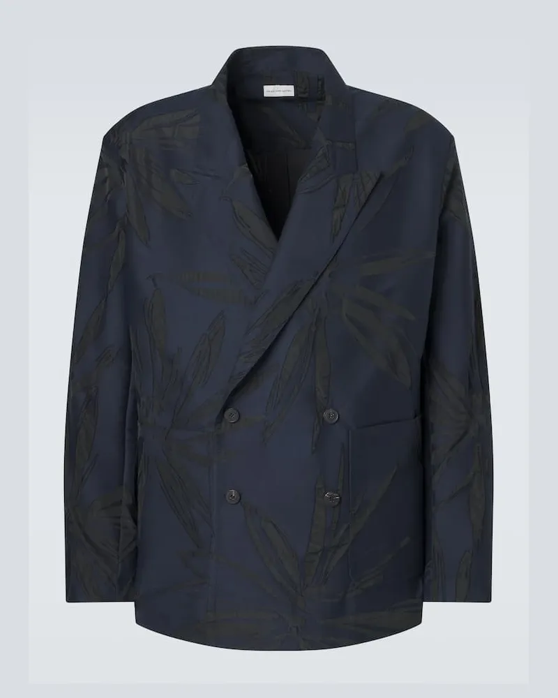 Dries van Noten Blazer aus Jacquard Blau