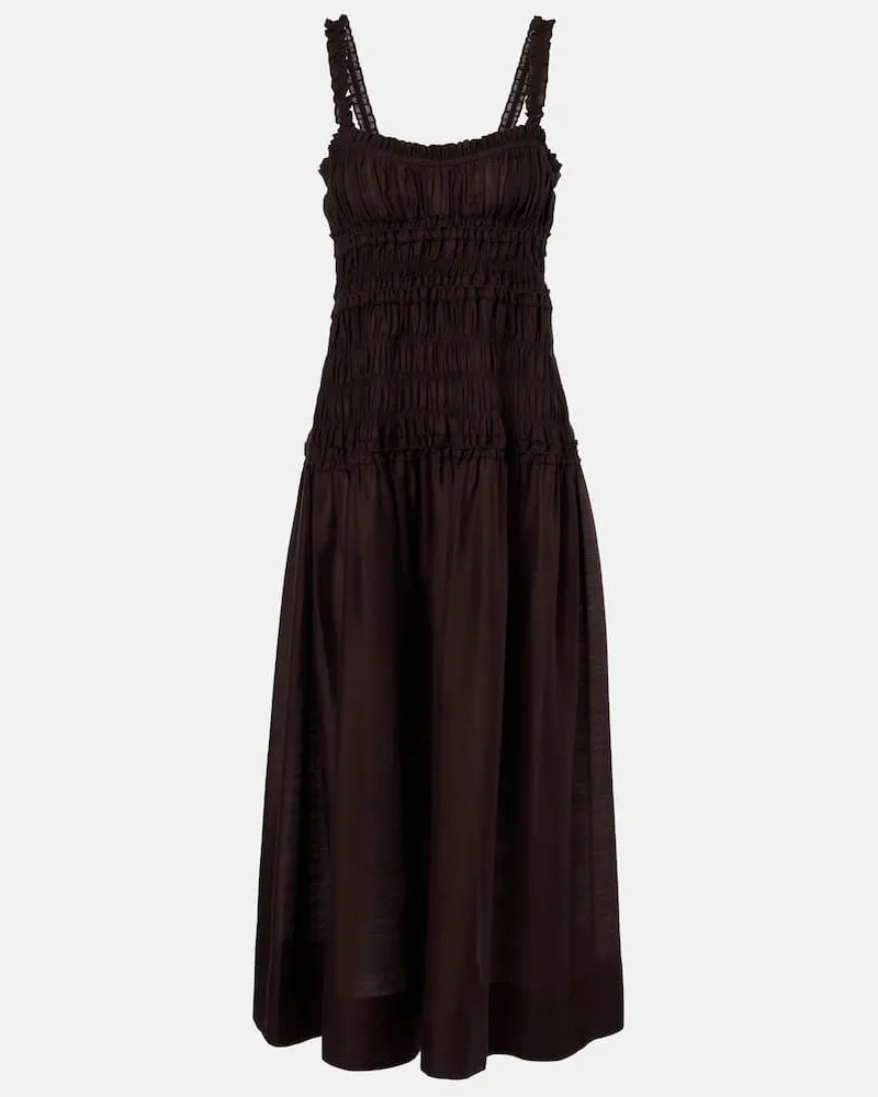 Tory Burch Midikleid Braun