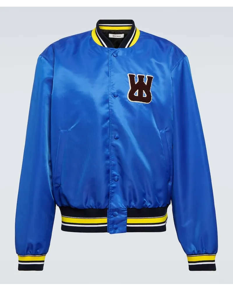 Wales Bonner Bestickte Collegejacke Blau