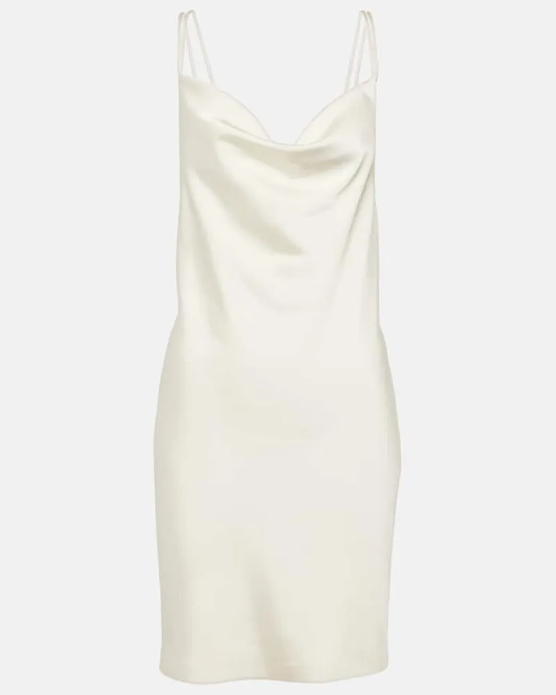 ROTATE Birger Christensen Slipdress aus Satin Weiß