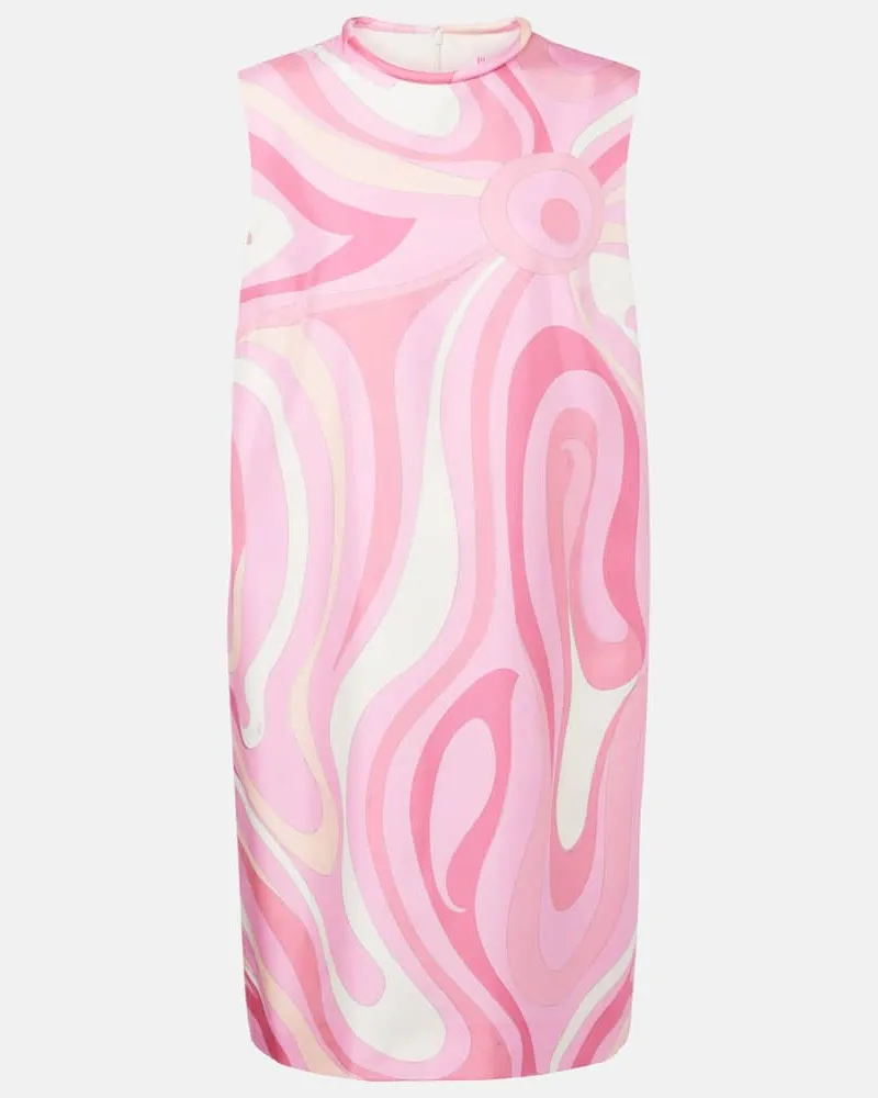 Emilio Pucci Minikleid Marmo aus Seide Multicolor