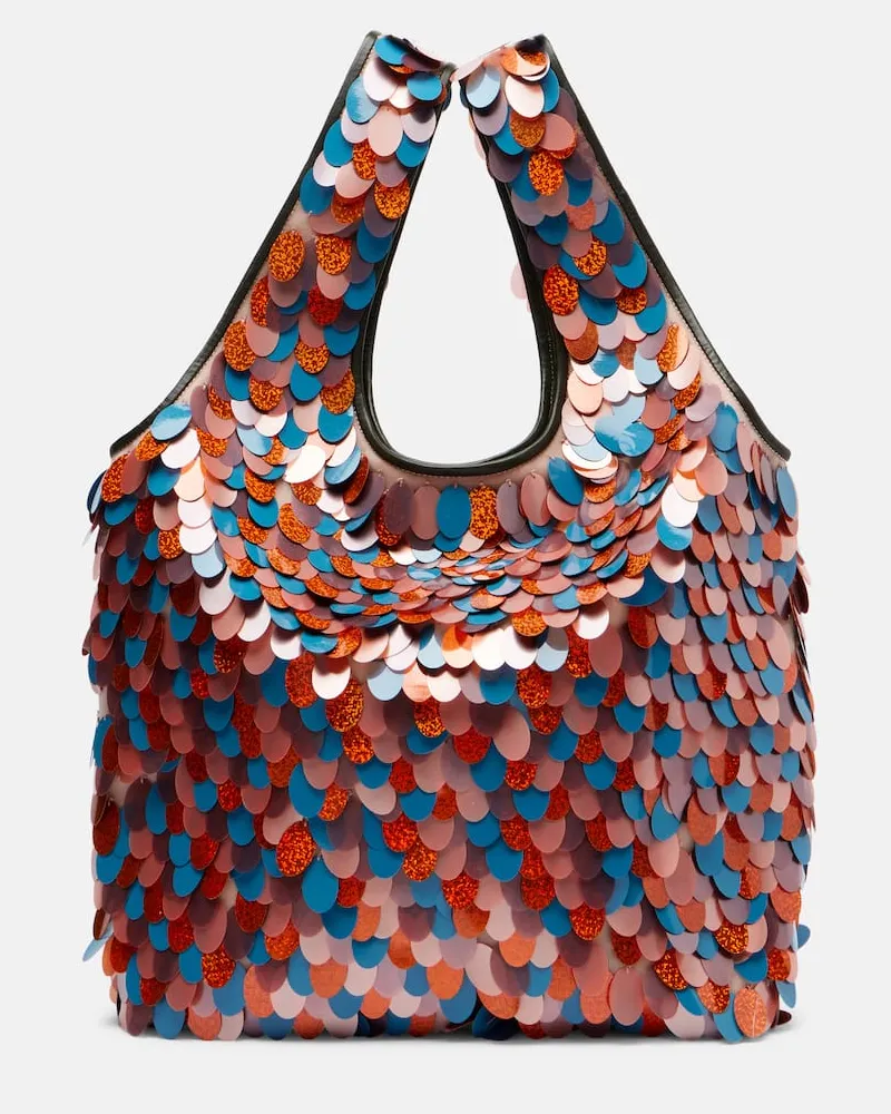Dries van Noten Tote Bag March Large mit Leder Multicolor