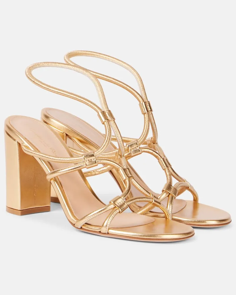 Gianvito Rossi Sandalen 85 aus Leder Gold
