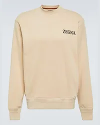 Ermenegildo Zegna Sweatshirt aus Baumwoll-Jersey Beige