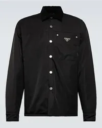 Prada Hemdjacke aus Re-Nylon Schwarz