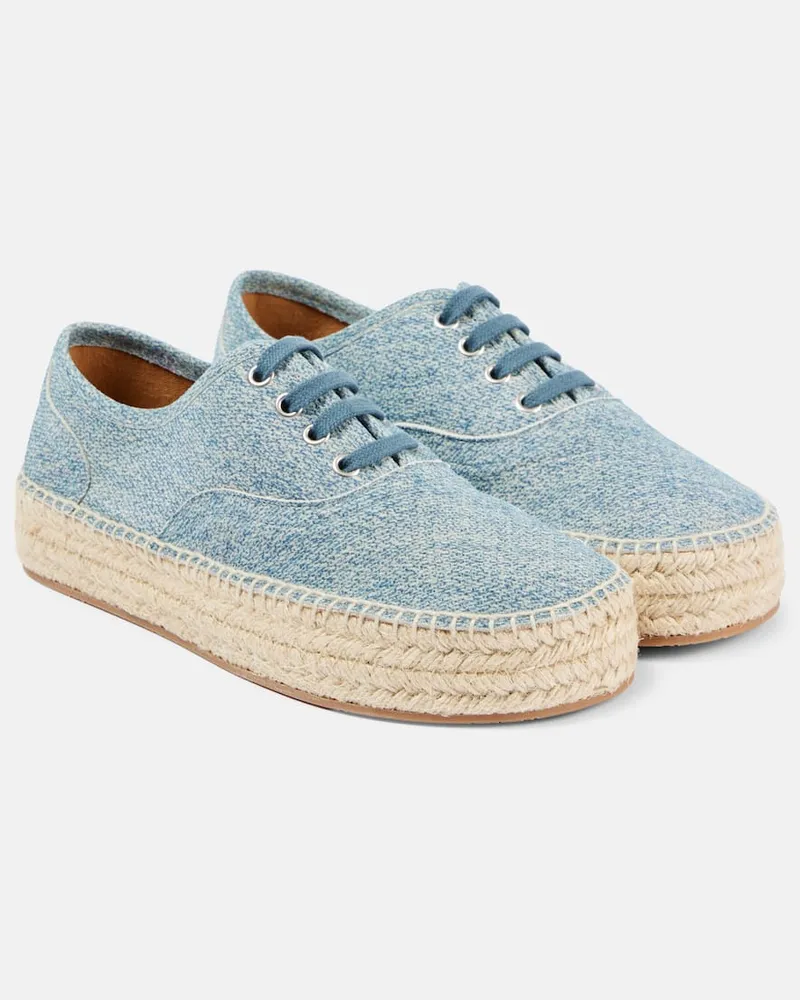 J.W.Anderson Espadrilles aus Veloursleder Blau