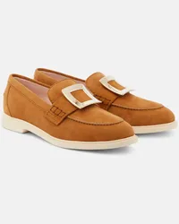 Roger Vivier Loafers Viv‘ Rangers aus Veloursleder Braun