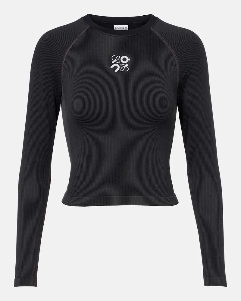 Loewe X On Longsleeve aus Jersey Schwarz