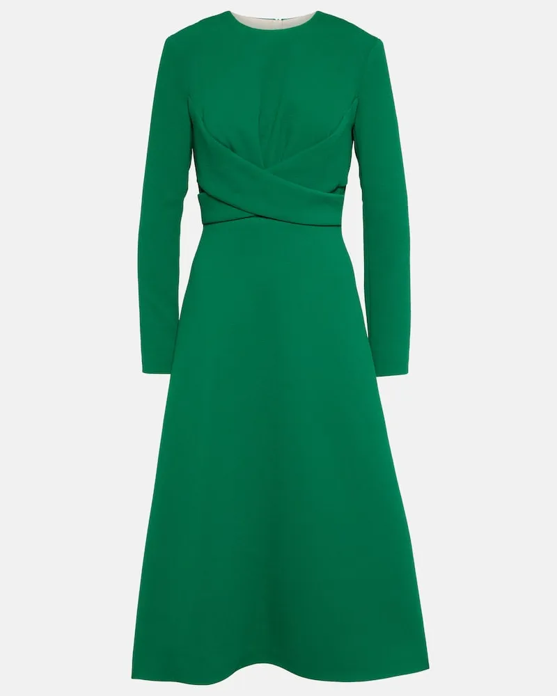 EMILIA WICKSTEAD Midikleid Elta aus Crêpe Grün