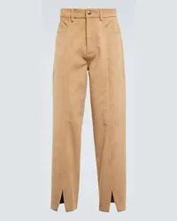 Nanushka Hose aus Velourslederimitat Beige