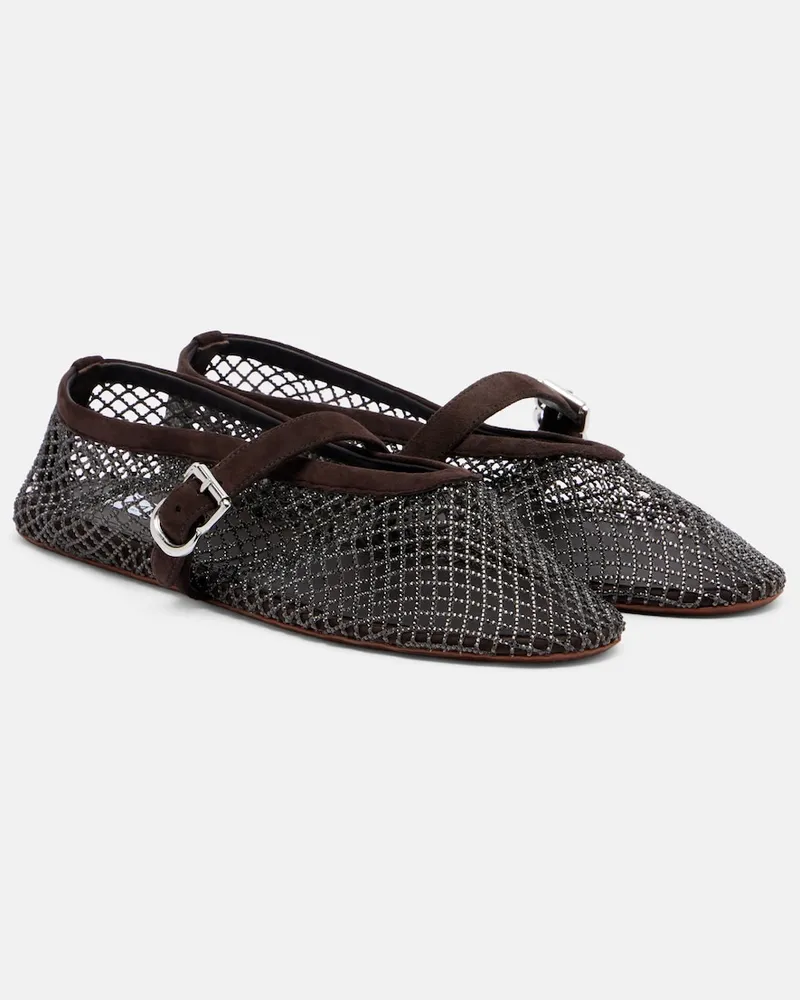 Alaïa Alaïa Mary-Jane-Ballerinas Braun