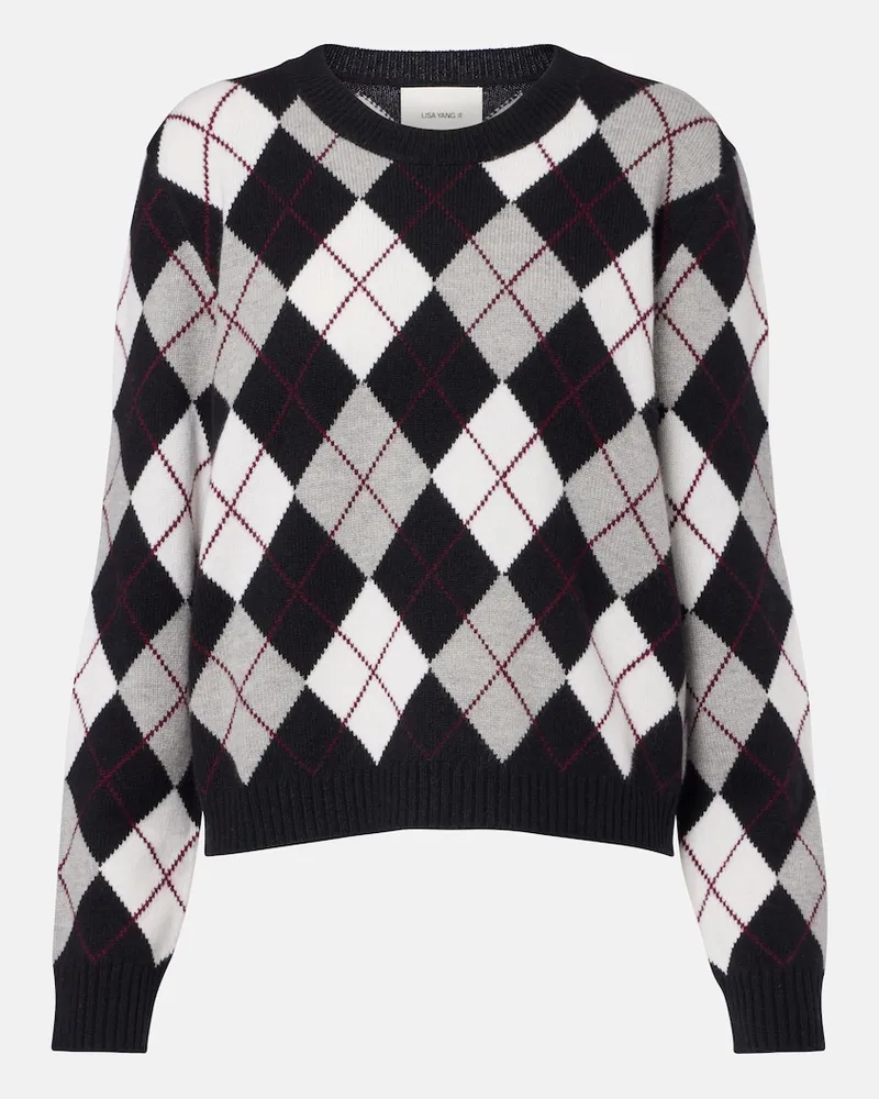 Lisa Yang Pullover Antoni Argyle aus Kaschmir Multicolor