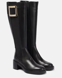 Roger Vivier Chelsea Boots Viv' Ranger aus Leder Schwarz