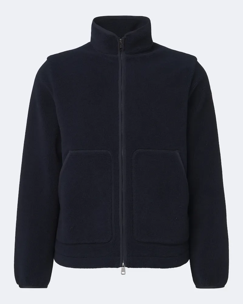 Moncler Jacke aus Fleece Blau