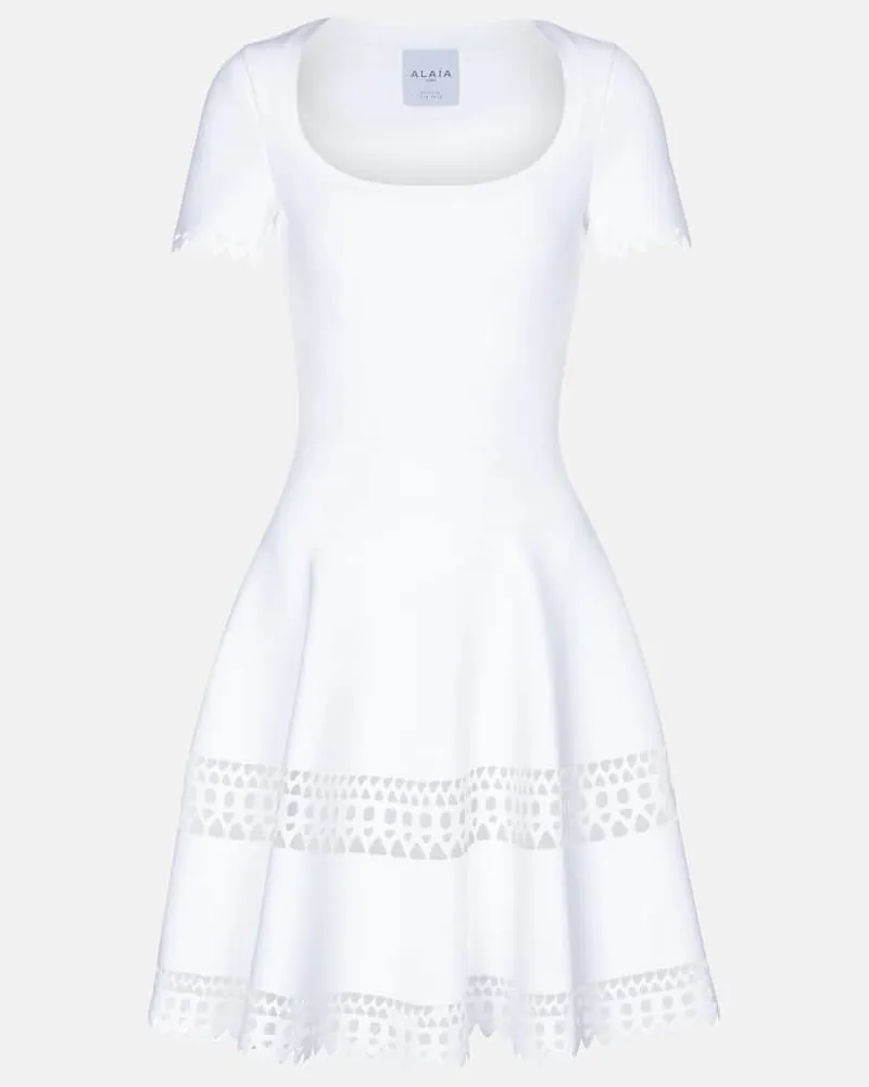 Alaïa Alaïa Minikleid Vienne aus Jersey Weiß