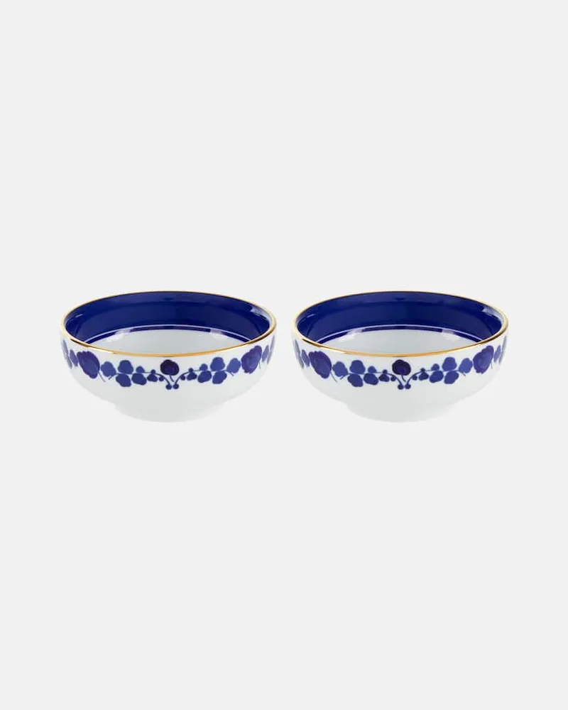 La DoubleJ Set Wildbird Blu aus zwei Snackschalen Blau