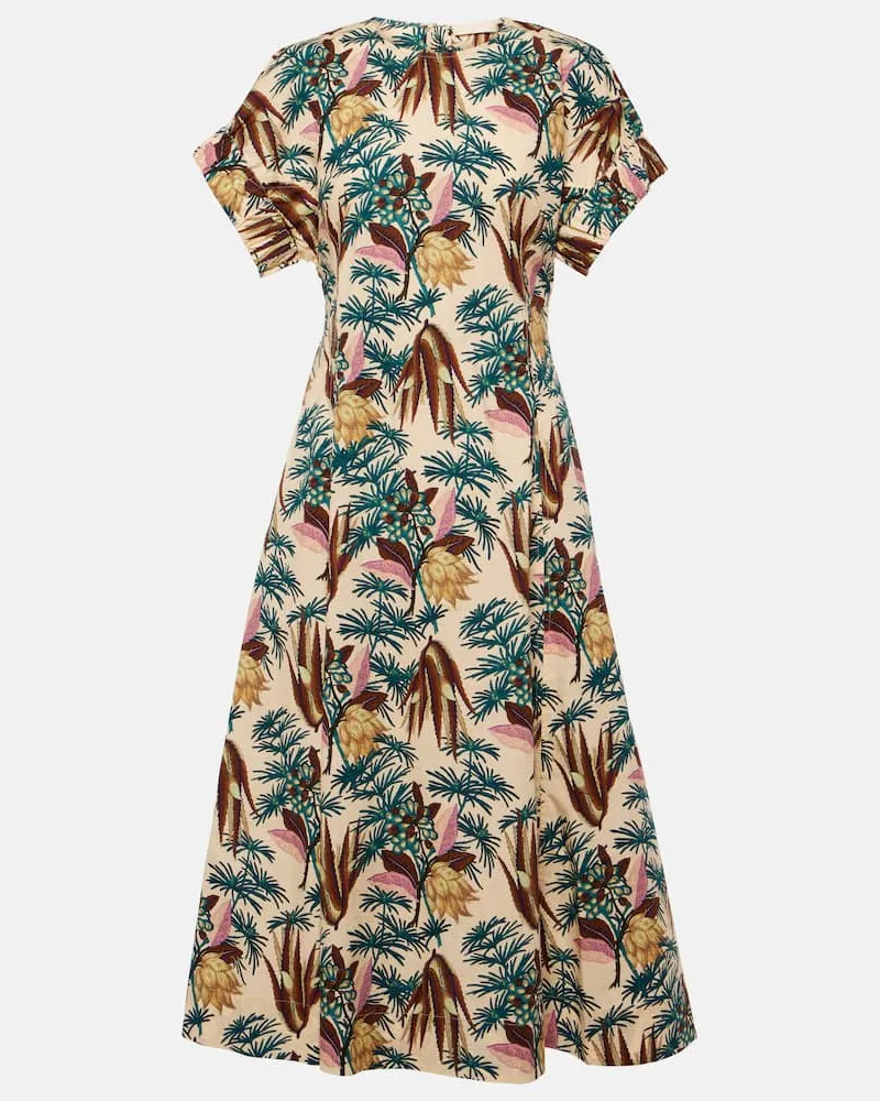 Ulla Johnson Midikleid Devon aus Baumwollpopeline Gelb