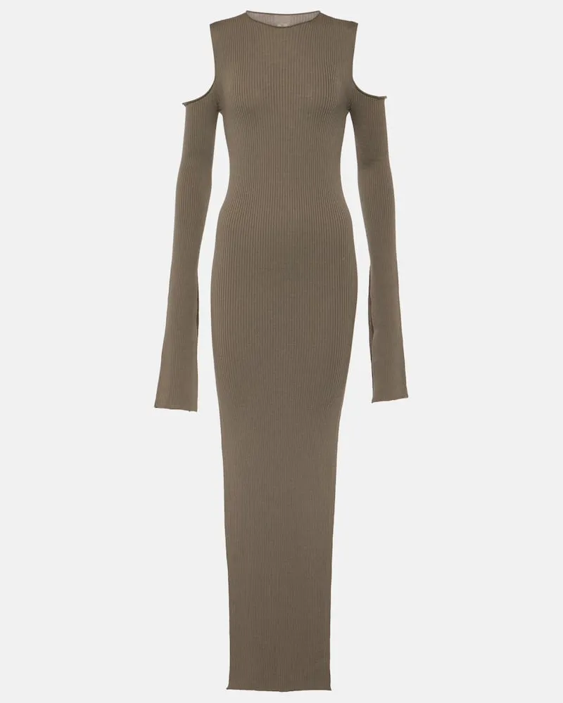Rick Owens Maxikleid aus Wolle Neutral
