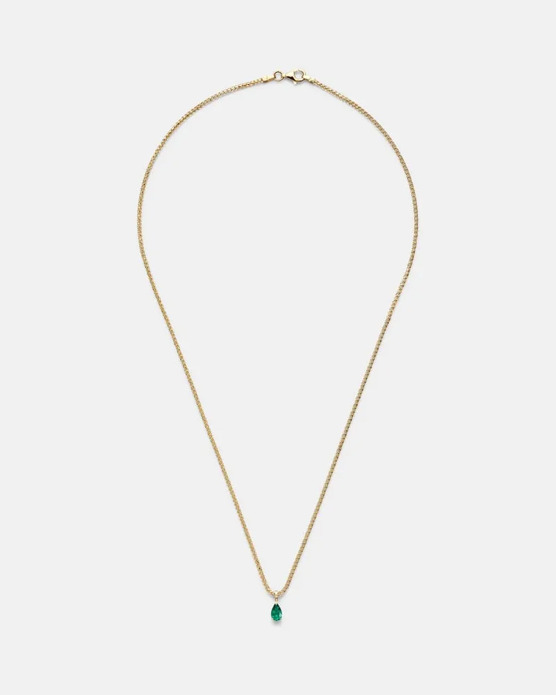 ANITA KO Halskette aus 18kt Gelbgold mit Smaragd Gold