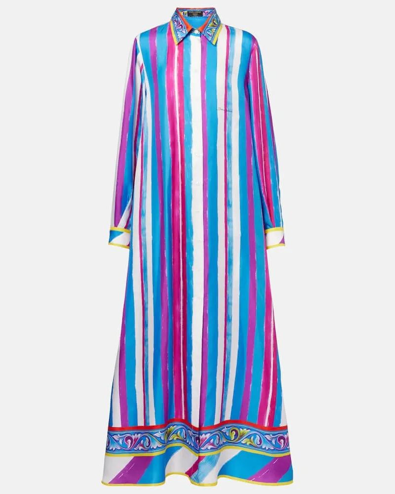 Dolce & Gabbana Kaftan aus Seide Blau