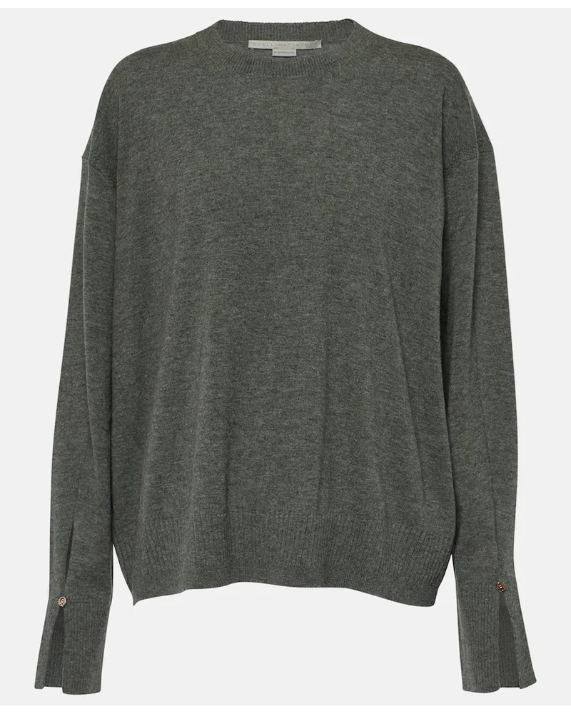 Stella McCartney Pullover Stella Iconics aus Schurwolle Grau