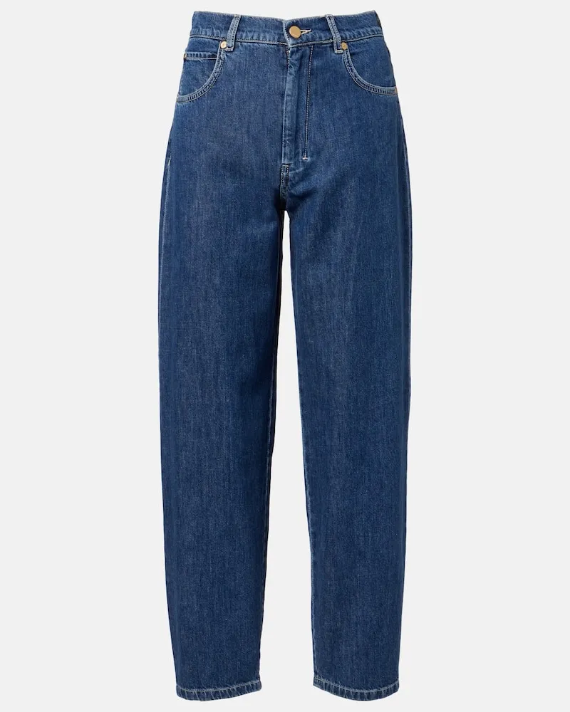Max Mara High-Rise Barrel Jeans Masia Blau