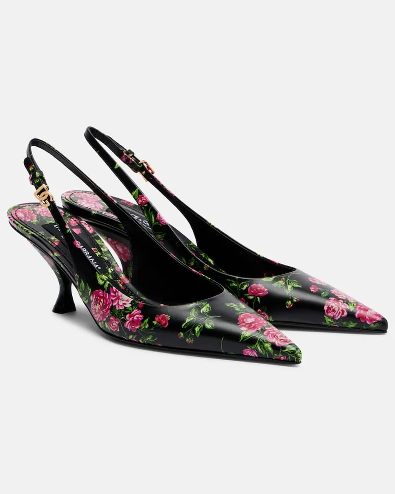 Dolce & Gabbana Slingback-Pumps Lollo 60 aus Leder Schwarz
