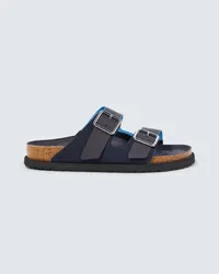 Birkenstock Sandalen Arizona aus Veloursleder Blau