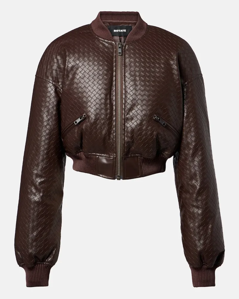 ROTATE Birger Christensen Cropped-Bomberjacke Dax Braun