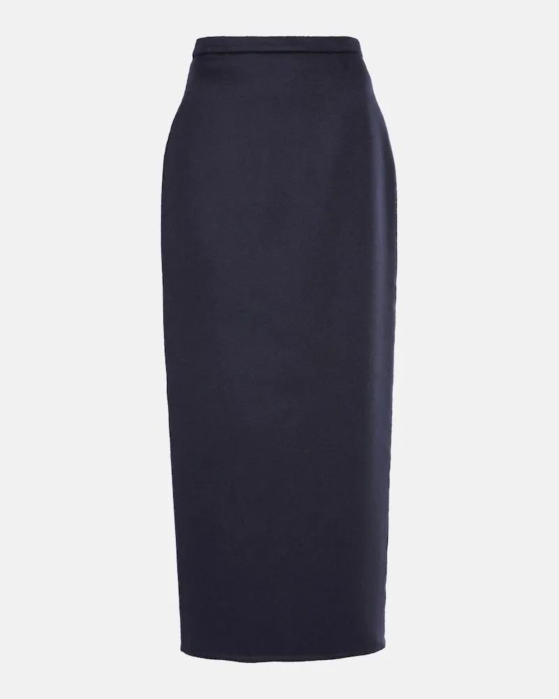 Max Mara Bleistiftrock Palo aus Kamelhaar Blau