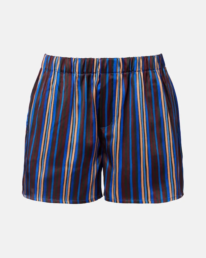 ASCENO Pyjama-Shorts Franca aus Seiden-Charmeuse Multicolor