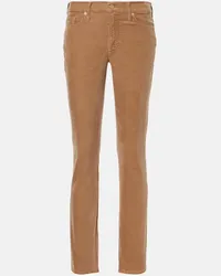 7 for all mankind Straight Jeans Roxanne aus Cord Beige