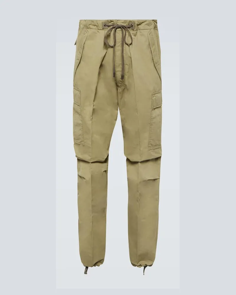 Tom Ford Cargohose Enzyme aus Baumwoll-Twill Grün