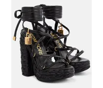Plateausandalen aus Leder