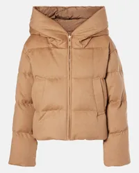 Max Mara The Cube Wattierte Jacke Dalia aus Kamelhaar Braun