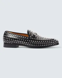 Gucci Verzierte Loafers Horsebit aus Leder Schwarz