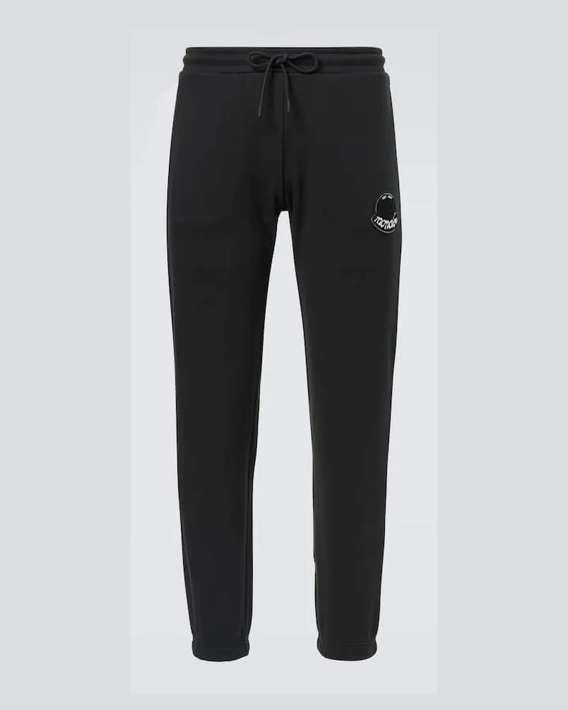 Moncler Sweatshirt aus Baumwoll-Jersey Schwarz