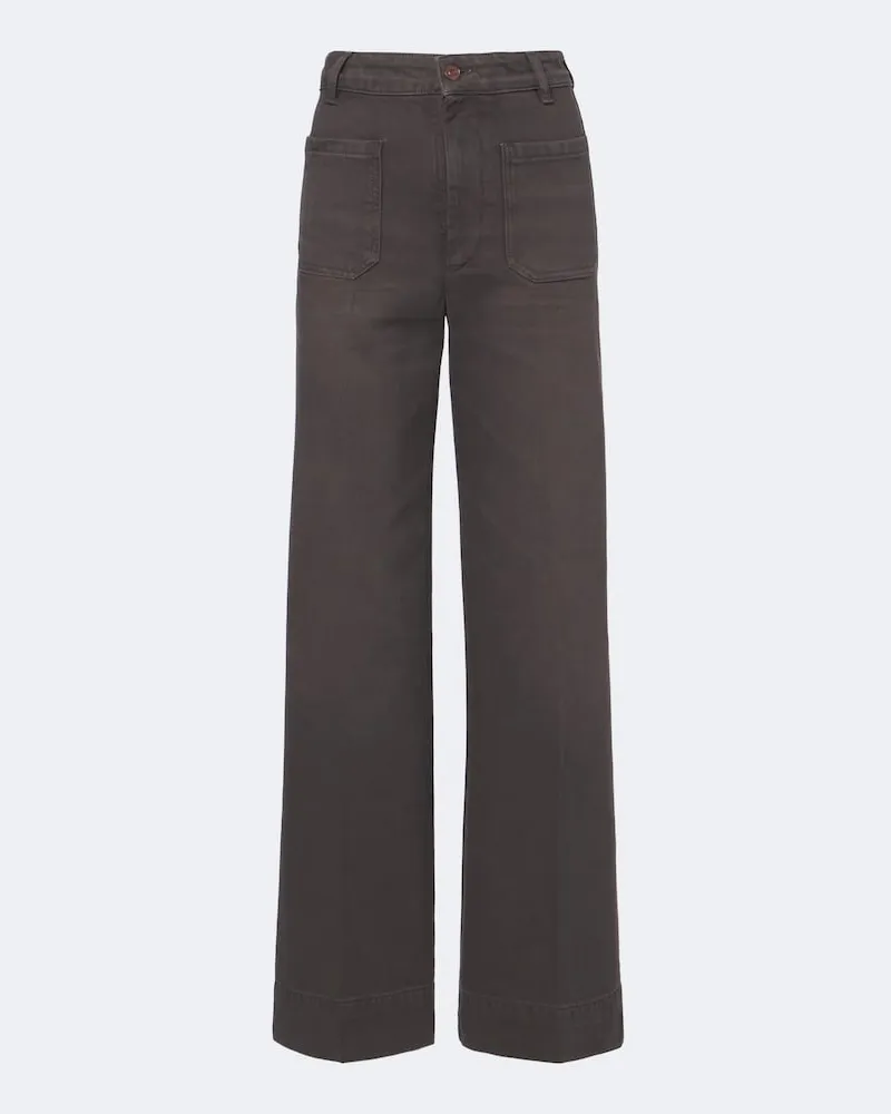 Victoria Beckham Wide-Leg Jeans Alina Grau