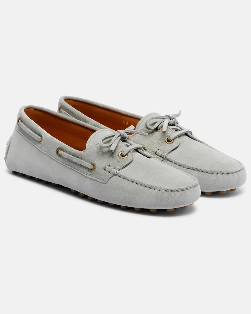 TOD'S Mokassins aus Veloursleder Grau